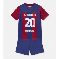 Barcelona Sergi Roberto #20 Domáci Detský futbalový dres 2023-24 Krátky Rukáv (+ trenírky)